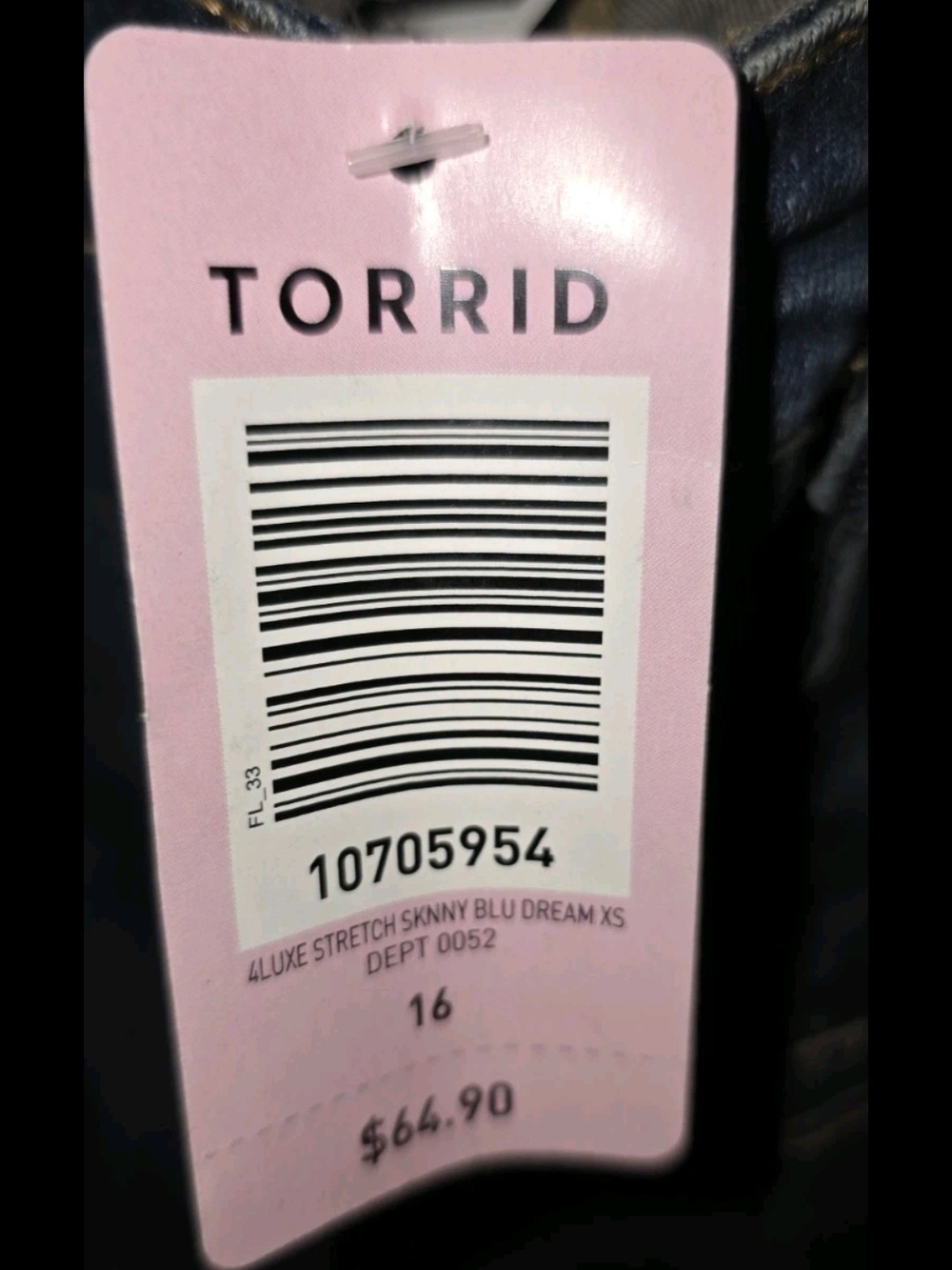 NWT Torrid Women’s Plus Size 16 Short Skinny Jeans Blue Medium Wash Stretch 5Pkt - Picture 5 of 5
